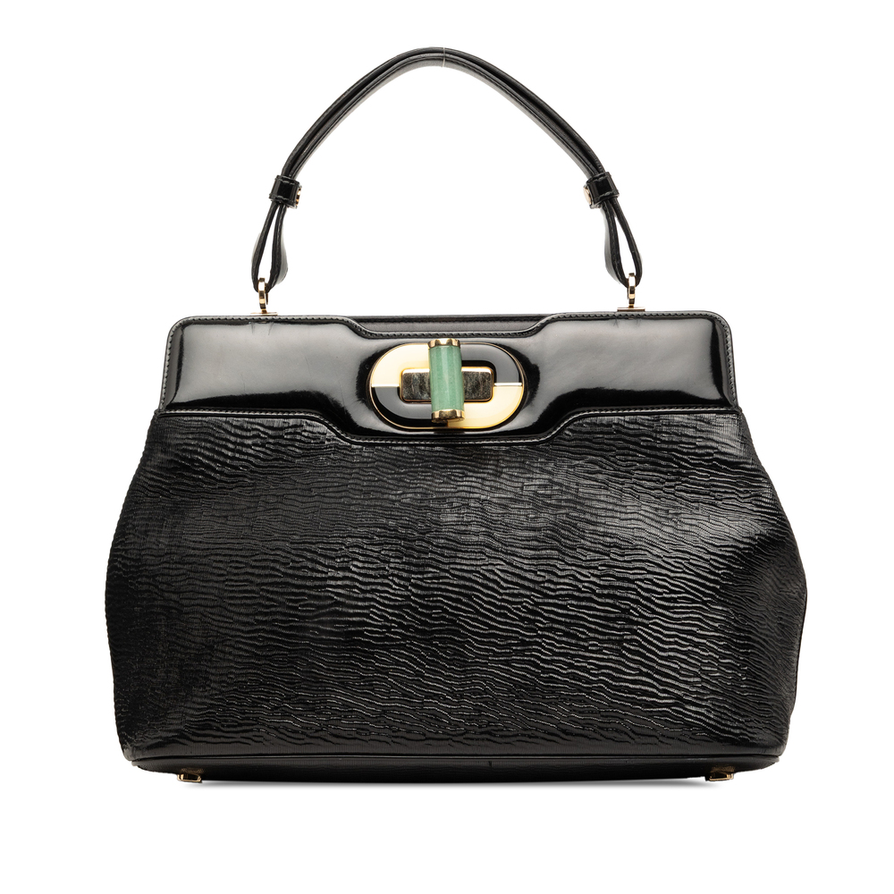 Pre-Loved Bvlgari Isabella Rossellini Wrinkled Patent Top Handle Bag